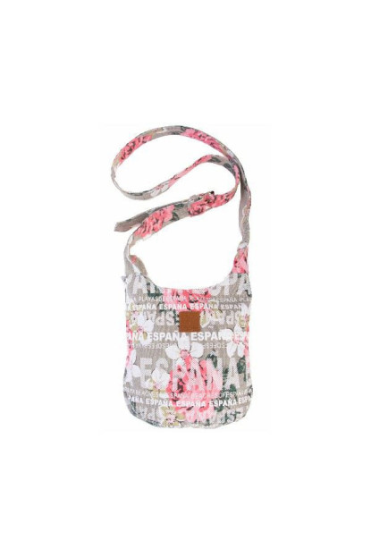 Bolso Saco pequeño España flores beige