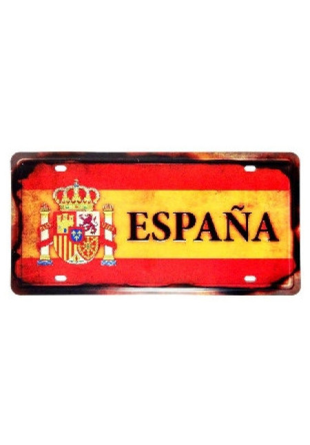 \r\n\r\nMatricula de metal recuerdo España