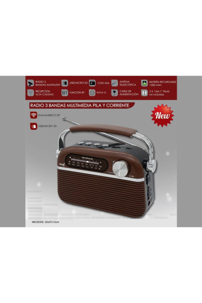 RADIO VINTAGE 60s NOGAL DIAL ANALÓGICO AM/FM/SW US