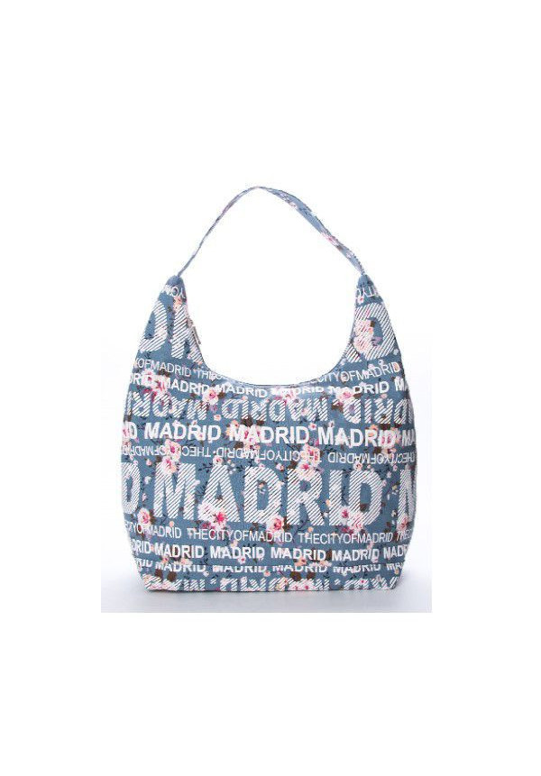 Bolso grande Góndola Madrid flores azul