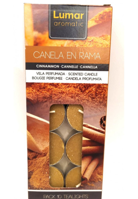 Vela Aromatica de Canela. Pack con 10 120gr