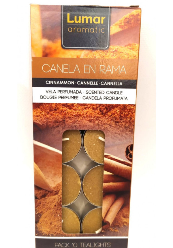Vela Aromatica de Canela. Pack con 10 120gr