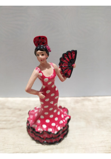 FLAMENCA CON ABANICO PEQUEÑA , 5 X 4 X 10cm