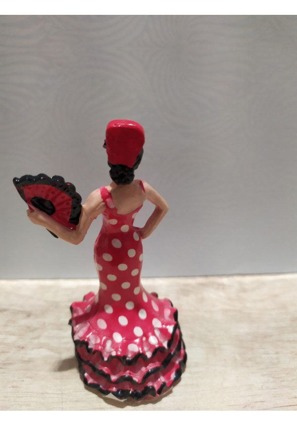 FLAMENCA CON ABANICO PEQUEÑA , 5 X 4 X 10cm
