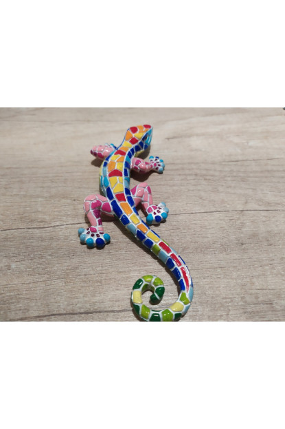 GECKO DE RESINA  MEDIANO GAUDI 17 CM