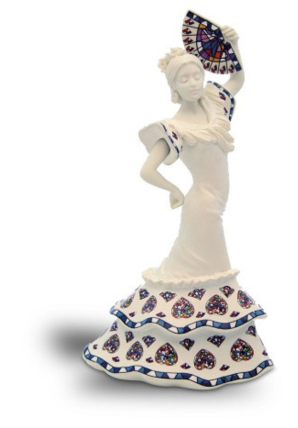 Figura decorativa original de la marca Nadal, Sevillana con abanico