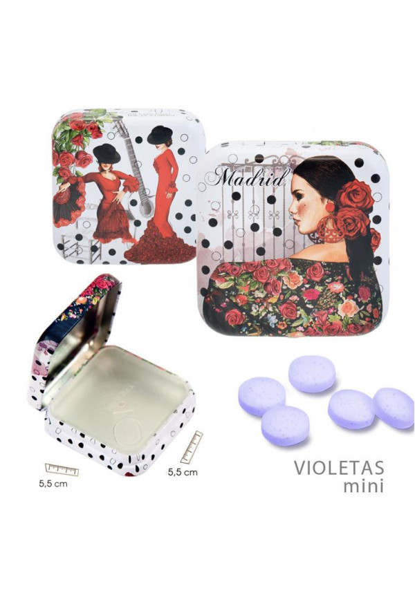 Comprimidos de Violeta sin azúcar Lata Flamenca Madrid