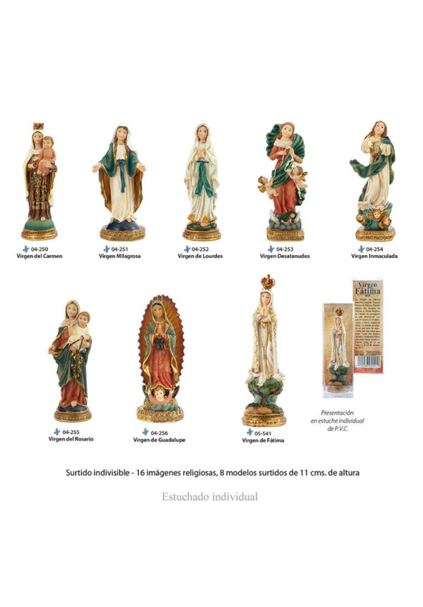 Figuras Vírgenes Surtidas 11 cm en Resina