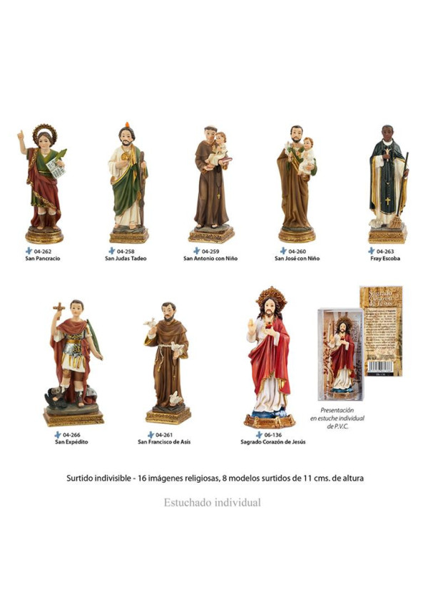 Figuras de Santos Surtidas 11 cm en Resina