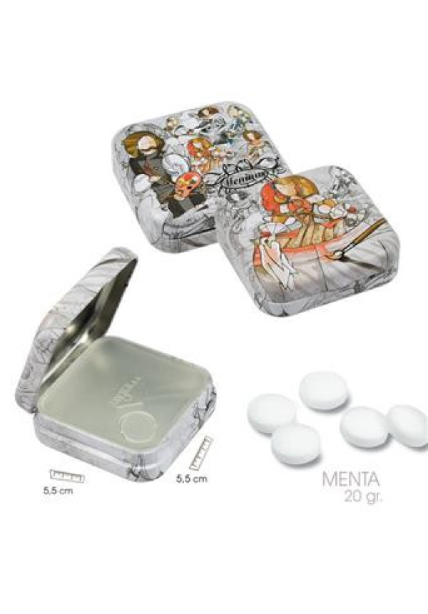 Caramelos menta con azúcar lata Meninas moderna