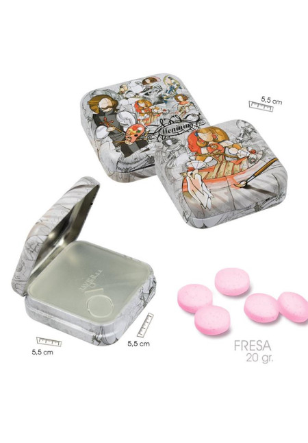 Comprimidos de Fresa  sin azúcar Lata Meninas 