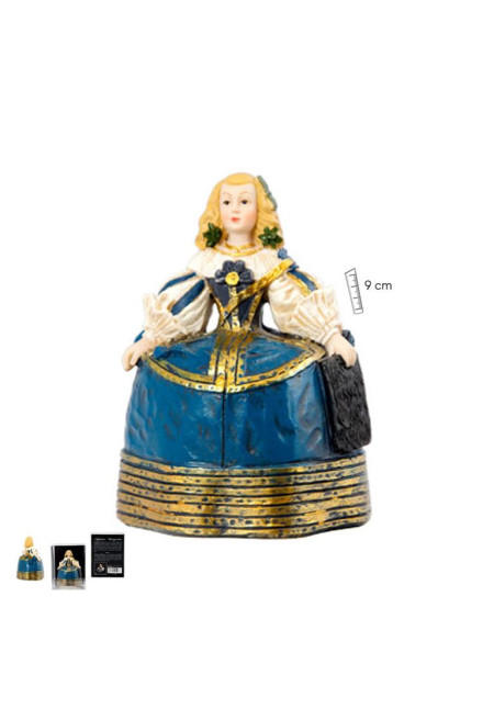 Infanta Margarita en azul 10x6 cm