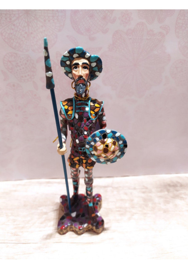 Figura Don Quijote Mosaico 17 x 4 cm