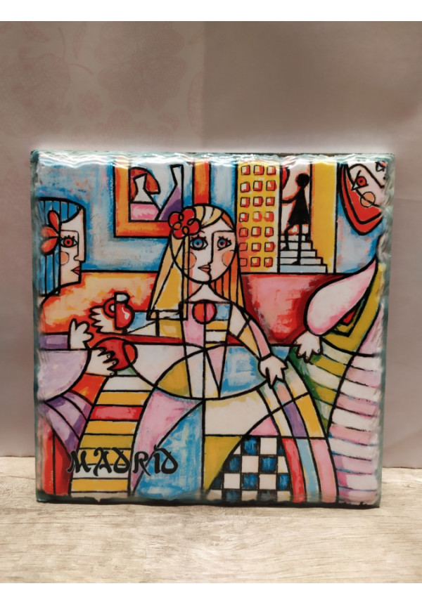 Placa de cerámica  Menina 16x16cm