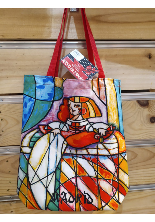 Bolsa de tela alargada 36x40cm, meninas moderna