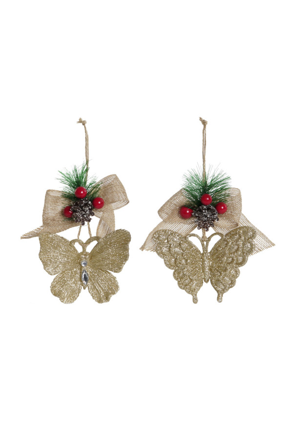 DECORACION COLGANTE PVC 12X5X12 MARIPOSA 2 SURT.	