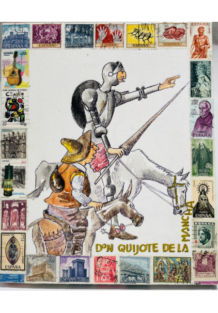 Cuadro Don quijote de la Mancha en lienzo