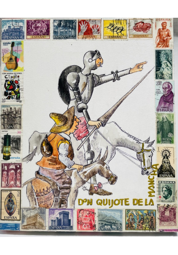 Cuadro Don quijote de la Mancha en lienzo