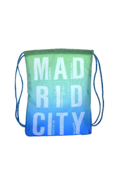 Mochila nylon Madrid tie dye verde-azul