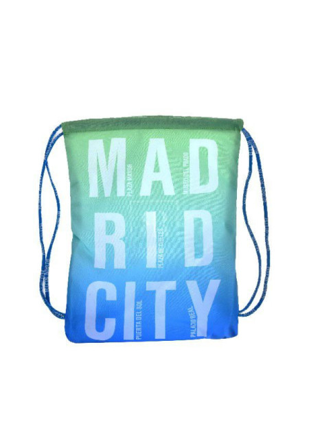 Mochila nylon Madrid tie dye verde-azul