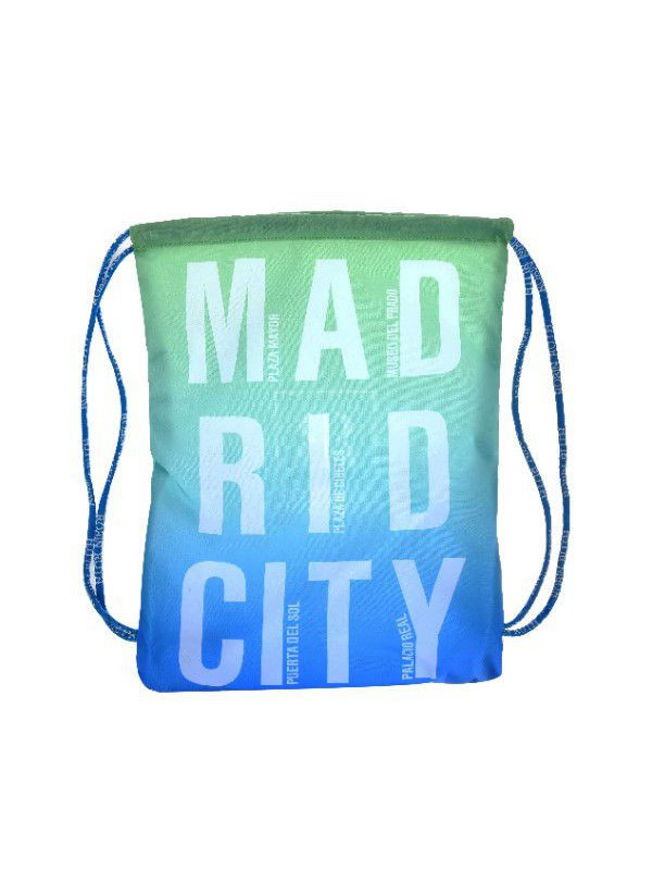 Mochila nylon Madrid tie dye verde-azul