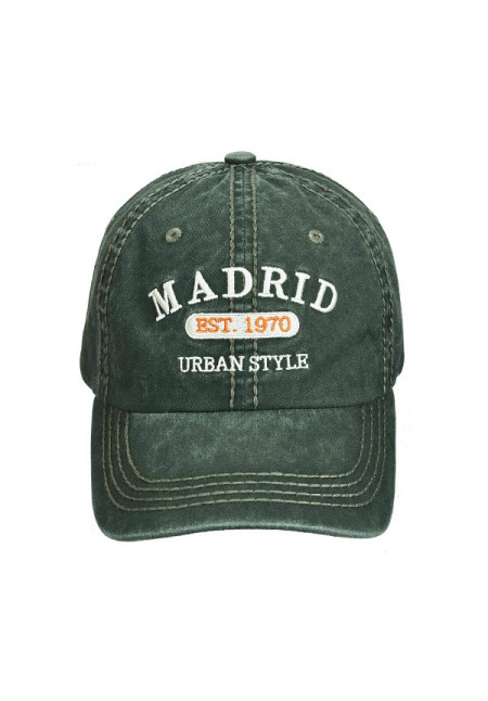 Gorra Madrid estilo urbano verde