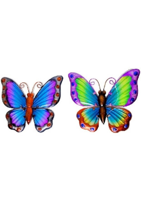 Mariposa metálica de pared 22x23cm