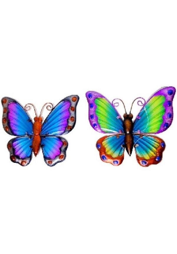 Mariposa metálica de pared 22x23cm