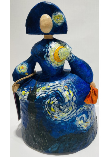 Menina noche estrellada Van Gogh escayola echa a mamo