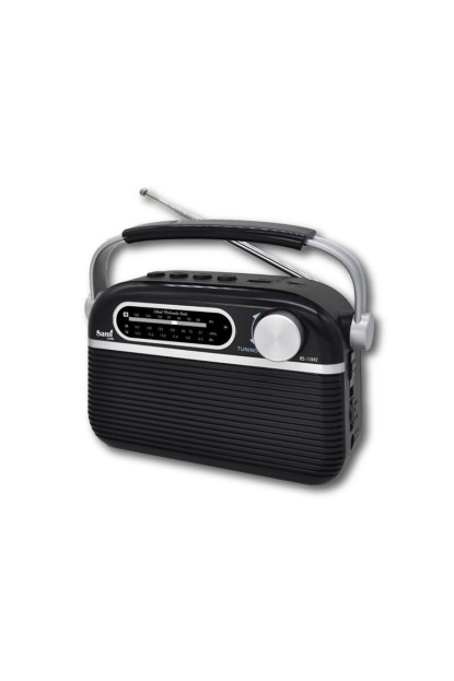 RADIO VINTAGE 60s NEGRO/CROMO DIAL ANALOG. AM/FM/S