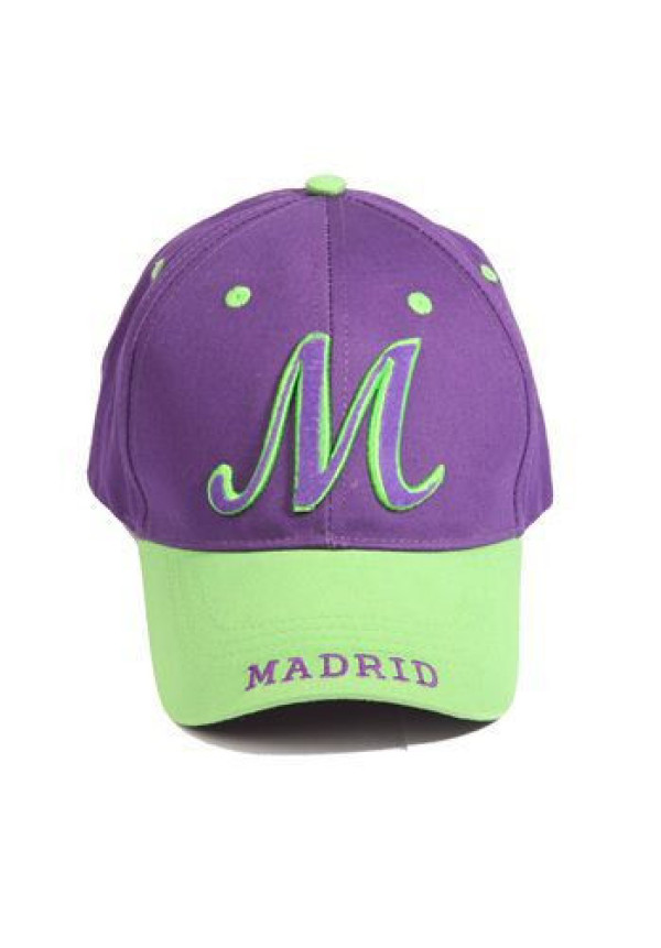 Gorra niño/a Madrid capital morado-verde