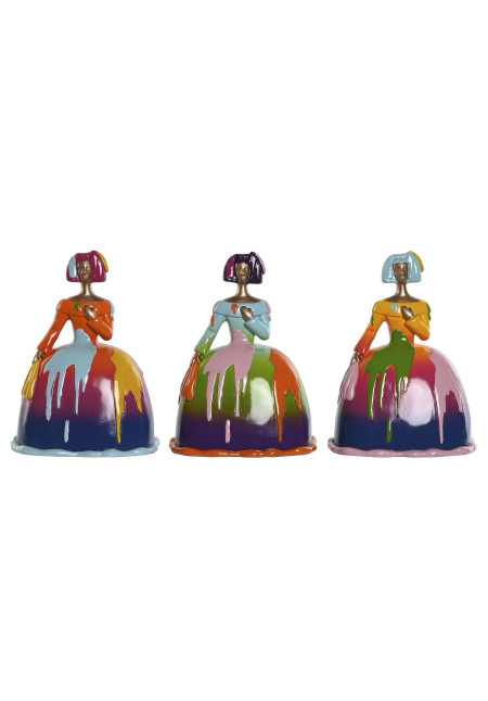 FIGURA RESINA 21X16X25 DAMA 3 SURT.