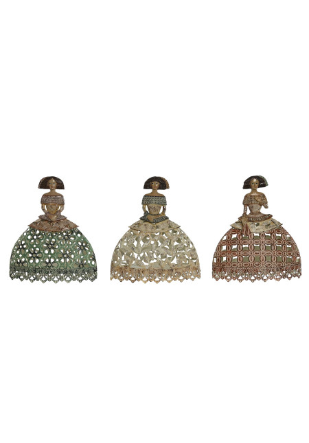FIGURA RESINA METAL 19X7X23 DAMAS 3 SURT.