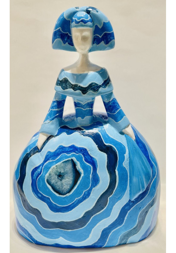 FIGURA MENINA Agua Marina HECHA DE RESINA