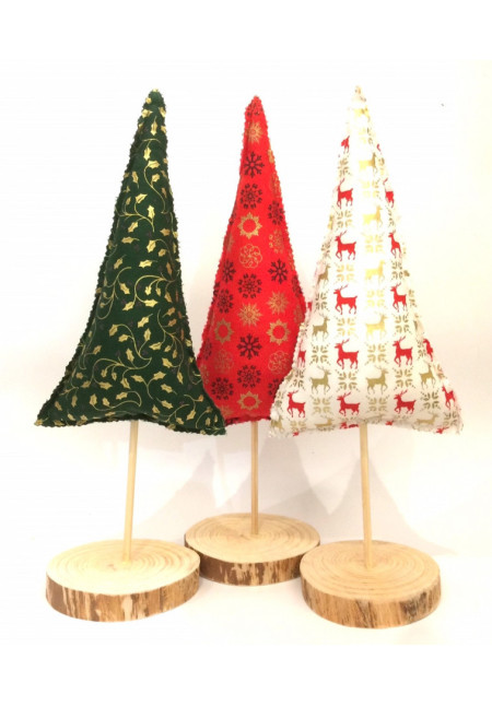 Árbol de Navidad de Tela 30 cm. Hecha a mano 