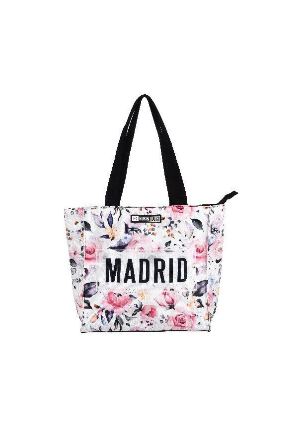 Bolso 25x25 Madrid rosas-blanco