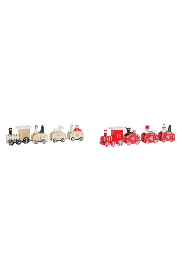  TREN DECORACION MADERA 20X3X5,  2 SURT.