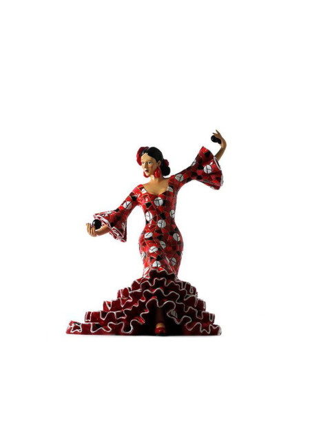 Figura Flamenca en Mosaico 13cm 5 MOS ROJA . Figura de Barcino