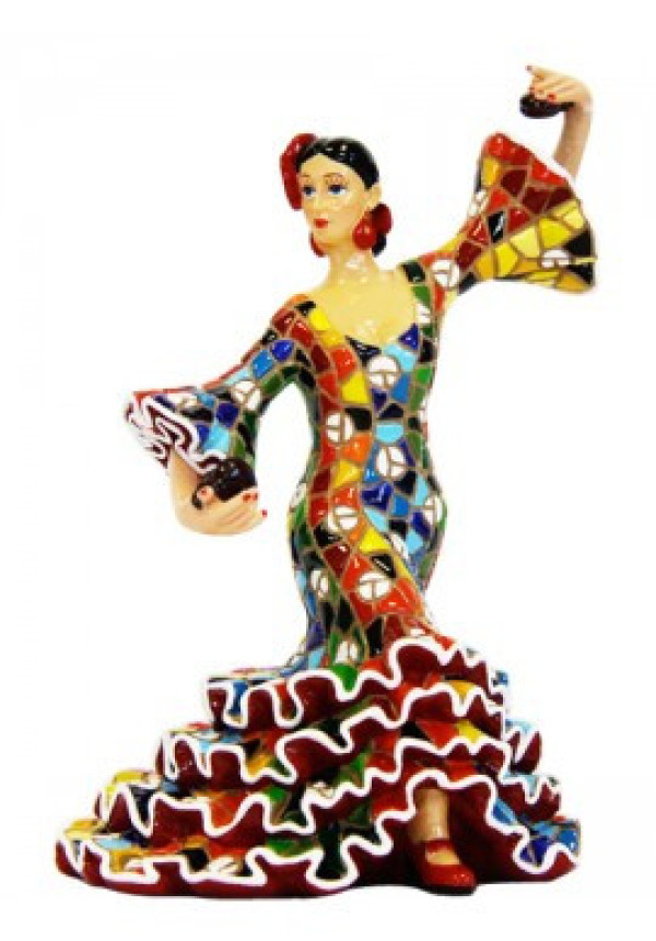 Figura Flamenca en Mosaico. Figura de Barcino.
