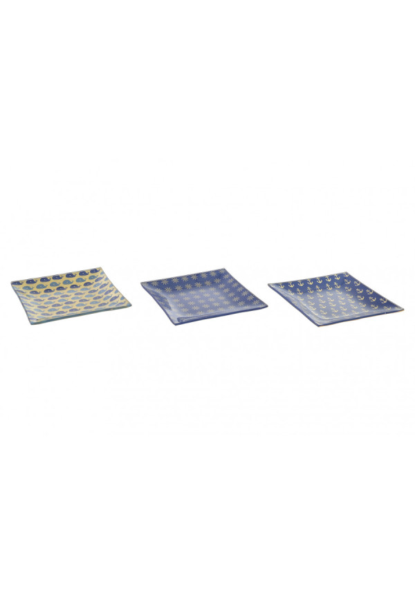 BANDEJA VACIABOLSILLOS CRISTAL 15X15X2 MARINO