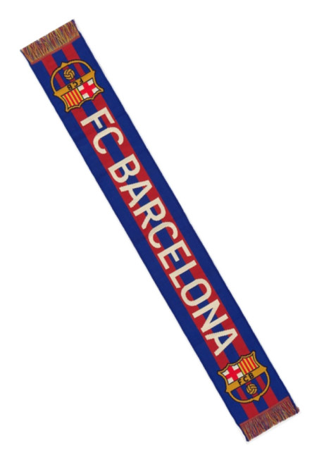 Bufanda con diseño del F.C. Barcelona