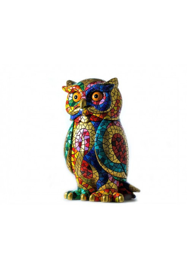 FIGURA BÚHO MOSAICO CARNIVAL 11cm Barcino