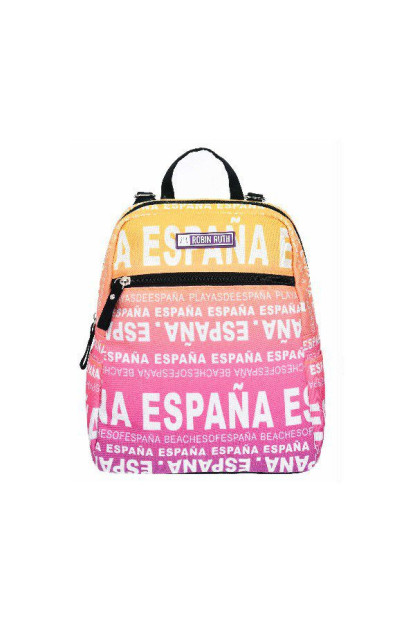 Mochila peq. España tie dye amarillo-lila
