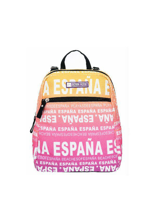 Mochila peq. España tie dye amarillo-lila