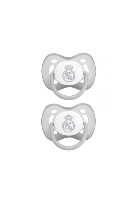 SET 2 CHUPETES SILICONA +6 MESES REAL MADRID – OFICIAL
