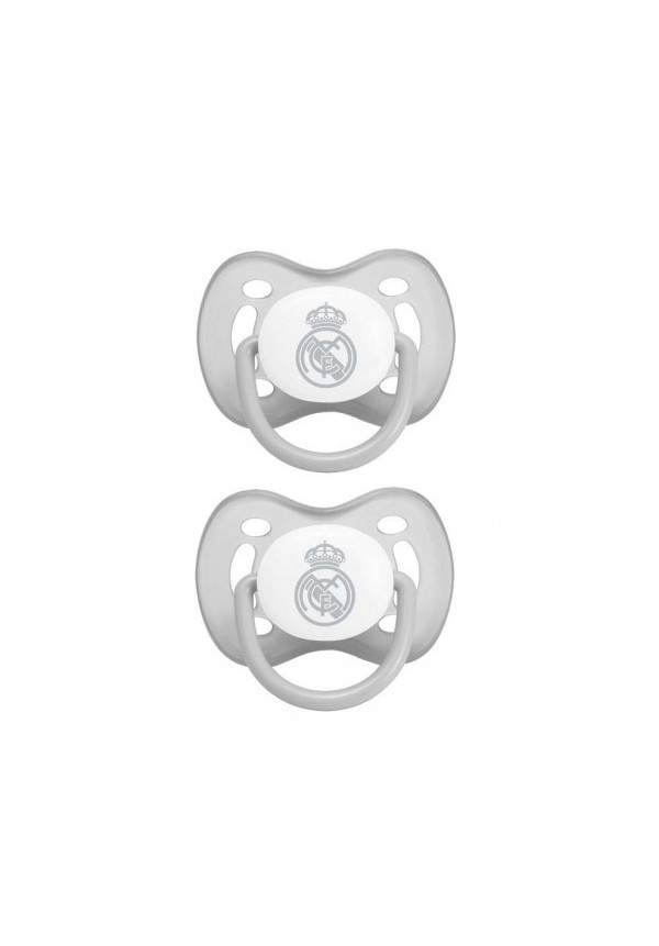 SET 2 CHUPETES SILICONA +6 MESES REAL MADRID – OFICIAL