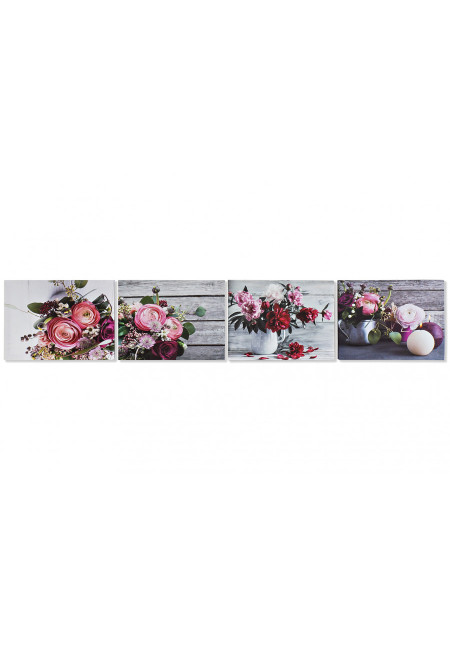 CUADRO LIENZO MDF 40X1,8X30 FLORES