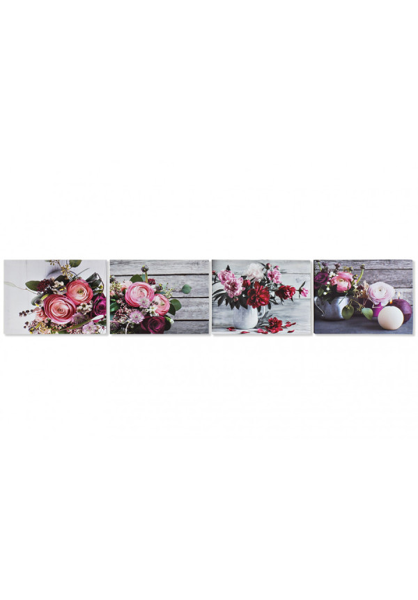 CUADRO LIENZO MDF 40X1,8X30 FLORES
