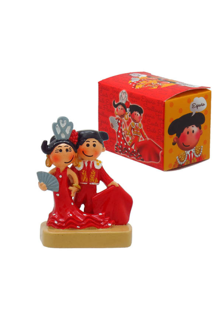 Figura Miniatura torero y flamenca  5.5x4.5cm