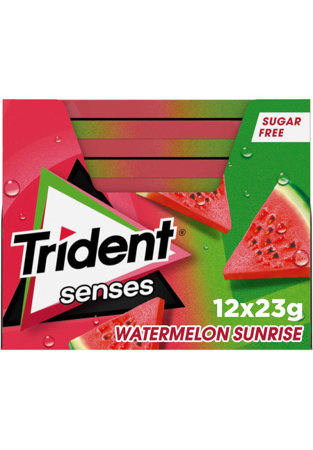 Trident Chicles sin Azúcar con Sabor a Sandía, 12 x 23g